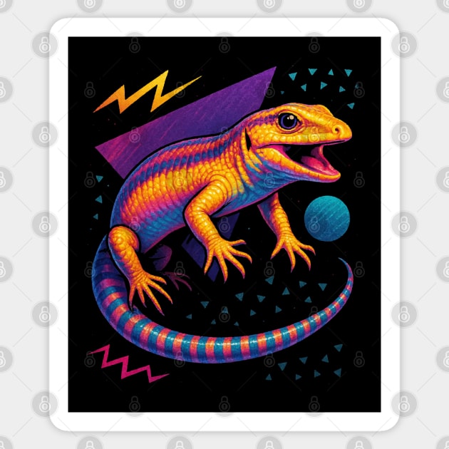 Retro Neon Sandfish Sticker by Reptiq's Store